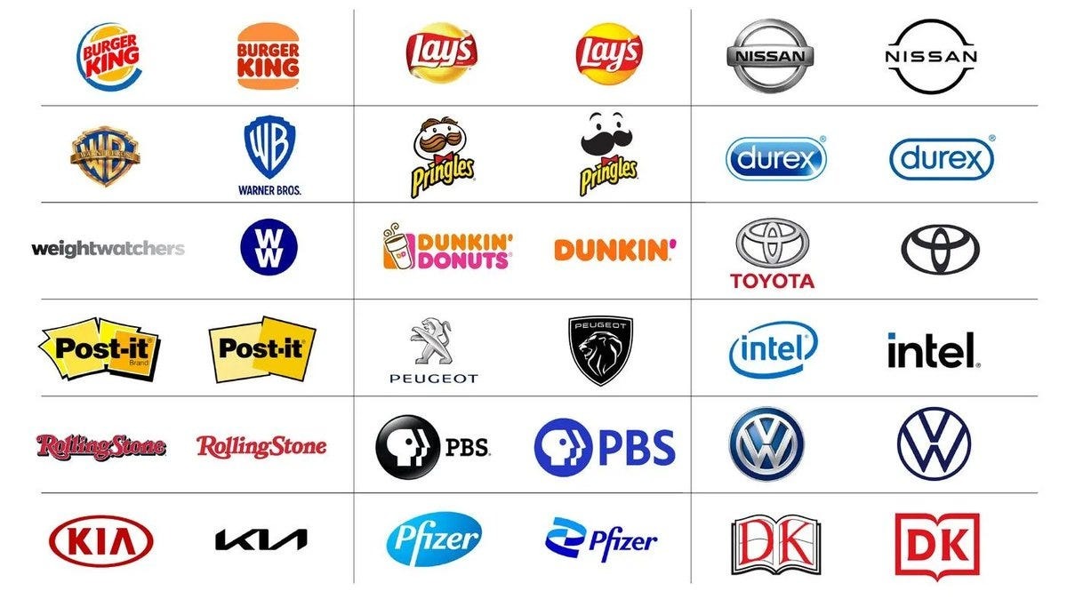 Decenas de rebrandings recientes convergiendo en la misma sans serif plana